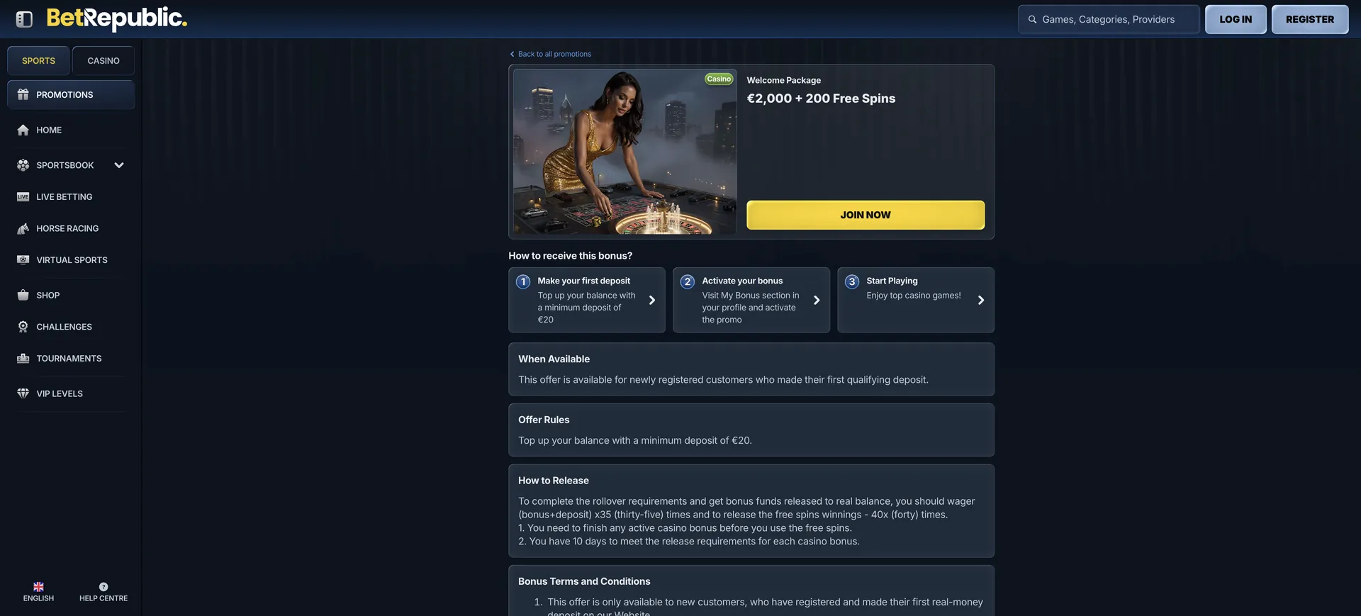 Betrepublic Casino Bonus
