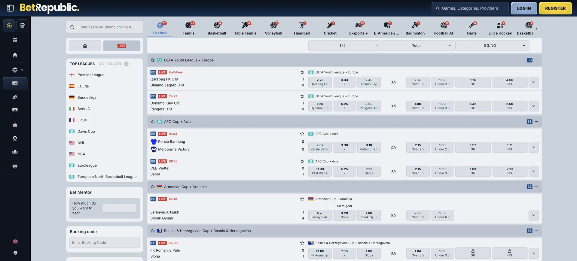 2 De Live Betting Betrepublic Live-Casino: 2 De Live Betting