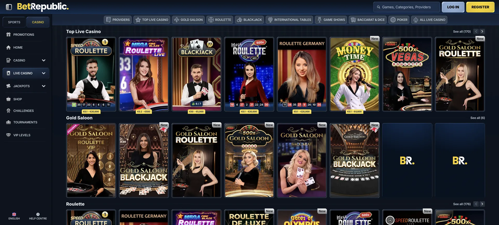 2 De Live Casino Betrepublic Live-Casino: 2 De Live Casino
